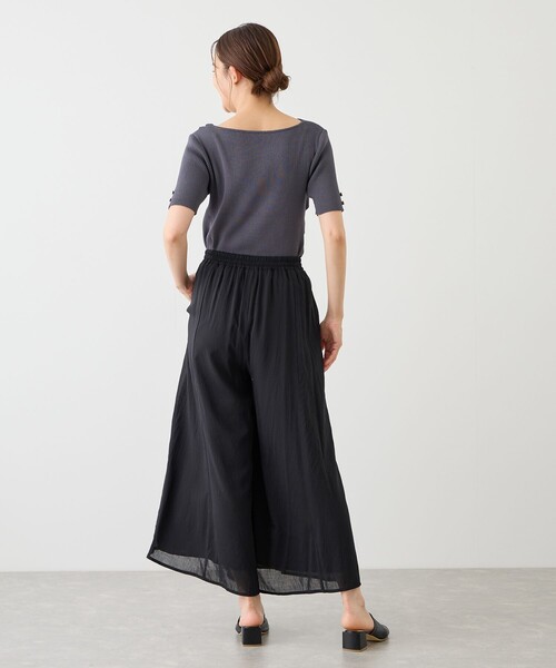 Jayro（ジャイロ）の「麻調シアースパンパネルパンツ（その他パンツ・レディース・ブラック/ベージュ/ブルー系その他4/ダークブラウン・FREE）」の10枚目の写真