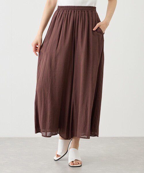 Jayro（ジャイロ）の「麻調シアースパンパネルパンツ（その他パンツ・レディース・ブラック/ベージュ/ブルー系その他4/ダークブラウン・FREE）」の11枚目の写真