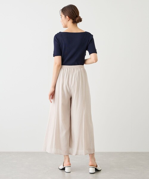 Jayro（ジャイロ）の「麻調シアースパンパネルパンツ（その他パンツ・レディース・ブラック/ベージュ/ブルー系その他4/ダークブラウン・FREE）」の22枚目の写真
