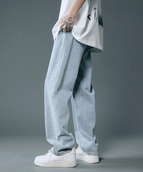 WESTBOY(ウエストボーイ)の「Y2K テーパードワイド デニムパンツ WO26W1PT01(デニムパンツ・メンズ・ライトブルー/ブラック/ホワイト/グレー・M/L)」の21枚目の写真