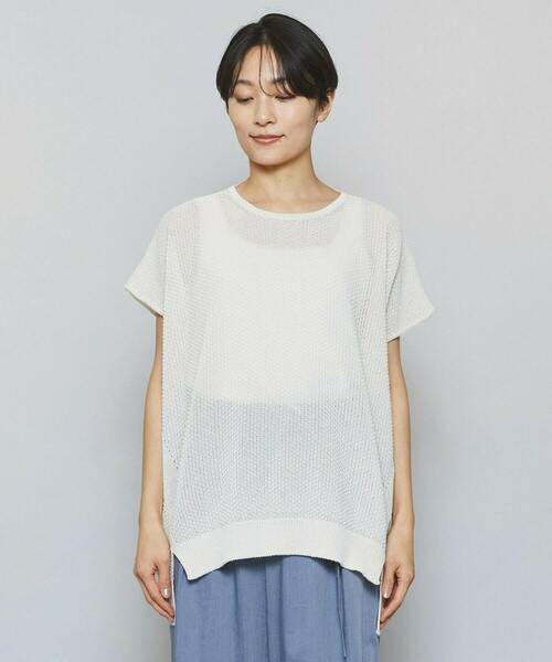 MOGA（モガ）の「TAKUMIドロップショルダーニット（ニット/セーター・レディース・ブルー/ブラック・2）」の21枚目の写真