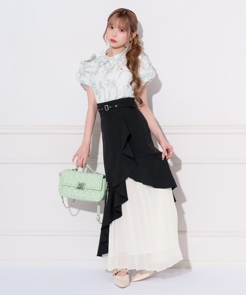 apres jour（アプレジュール）の「肩リボンバルーン袖ブラウス（シャツ/ブラウス・レディース・ブルー/ミント/オレンジ/ブラック系その他/ピンク・X-LARGE/フリー）」の17枚目の写真