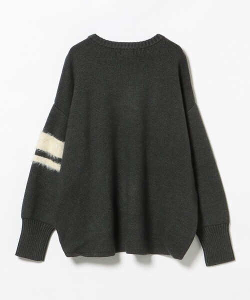 BEAMS HEART(ビームスハート)の「シャギー ロゴ ニット プルオーバー(ニット/セーター・レディース・チャコールグレー/ブルー/グレー・FREE)」の16枚目の写真