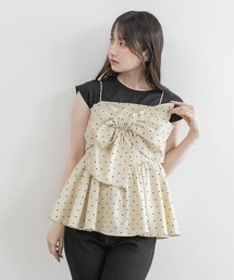RANDA | リボンデザインペプラムトップス×カットソーセット(Tシャツ/カットソー)