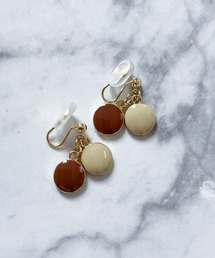 YU-KA:ミニマルサークルデザインイヤリング Minimalist circle design earrings
