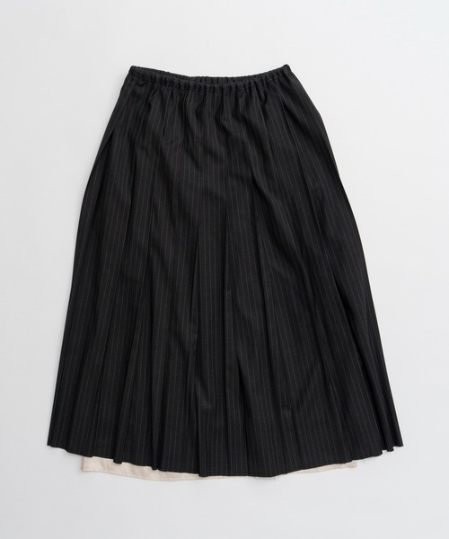 MAISON SPECIAL(メゾンスペシャル)の「Waist Drawstring Pleated Skirt/ウエストドローストリングプリーツスカート(スカート・レディース・ブラック/グレー・36/38)」の20枚目の写真