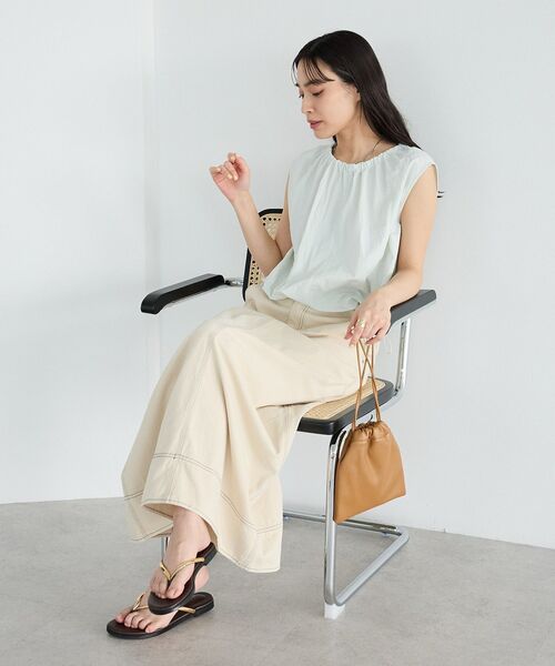 CRAFT STANDARD BOUTIQUE(クラフトスタンダードブティック)の「チノロングスカート(スカート・レディース・ブラウン/オフホワイト・M/L)」の21枚目の写真