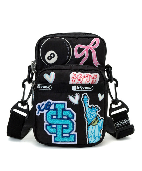 LeSportsac(レスポートサック)の「PW MINI PHONE XBODY パッチワークブラックミニフォーンクロスボディ(ショルダーバッグ・レディース・ブラック・FREE)」の4枚目の写真