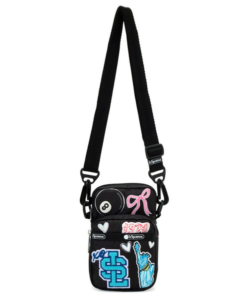LeSportsac(レスポートサック)の「PW MINI PHONE XBODY パッチワークブラックミニフォーンクロスボディ(ショルダーバッグ・レディース・ブラック・FREE)」の7枚目の写真