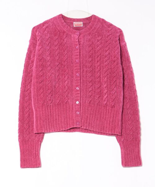 KENZO(ケンゾー)の「VELVETCABLECARDIGAN(カーディガン/ボレロ・レディース・レッド系その他・MEDIUM/X-SMALL/SMALL)」の1枚目の写真