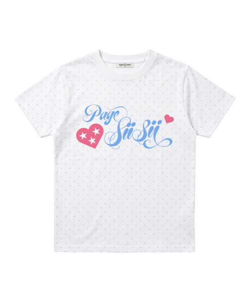 PAGESIISII(ページシシ)の「スターハートレタリングプリントドットスタンダードフィット半袖Tシャツソラ(Tシャツ/カットソー・レディース・その他・MEDIUM)」の3枚目の写真