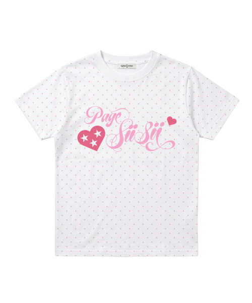 PAGESIISII(ページシシ)の「スターハートレタリングプリントドットスタンダードフィット半袖Tシャツソラ(Tシャツ/カットソー・レディース・その他・MEDIUM)」の4枚目の写真