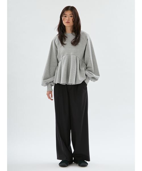emmi(エミ)の「ウールミックスワイドパンツ(その他パンツ・レディース・ストライプ/ダークブラウン・1/0)」の20枚目の写真