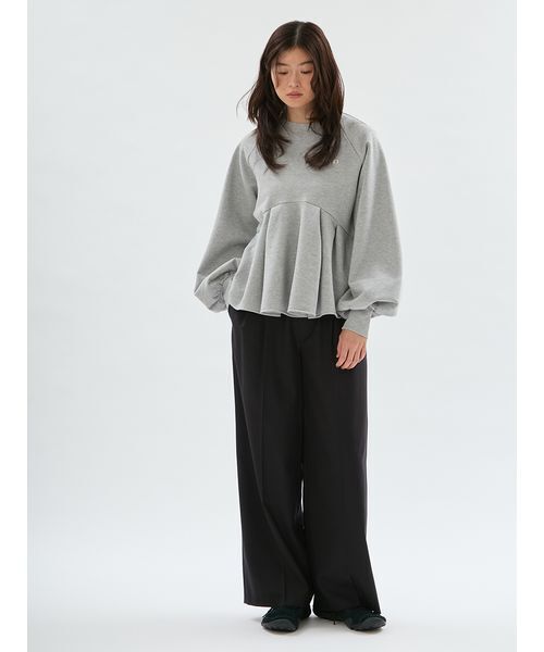 emmi(エミ)の「ウールミックスワイドパンツ(その他パンツ・レディース・ストライプ/ダークブラウン・1/0)」の21枚目の写真