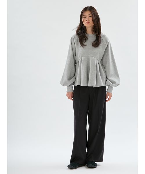 emmi(エミ)の「ウールミックスワイドパンツ(その他パンツ・レディース・ストライプ/ダークブラウン・1/0)」の22枚目の写真