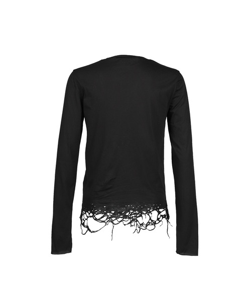Troubled Waters(トラブルウォーター)の「THRASHED LONGSLEEVE(Tシャツ/カットソー・メンズ・ブラック・SMALL/MEDIUM/LARGE)」の2枚目の写真