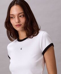 ショートスリーブリブベビーリンガーTシャツ
