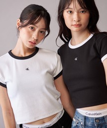 ショートスリーブリブベビーリンガーTシャツ