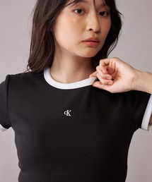 ショートスリーブリブベビーリンガーTシャツ