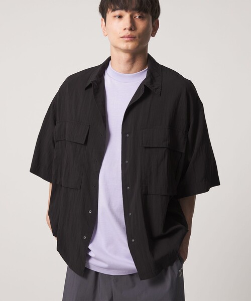 CITEN(シテン)の「<CITEN>ベンチレーションユーティリティシャツ(シャツ/ブラウス・メンズ・ライトブルー/ブラック・L/M)」の2枚目の写真