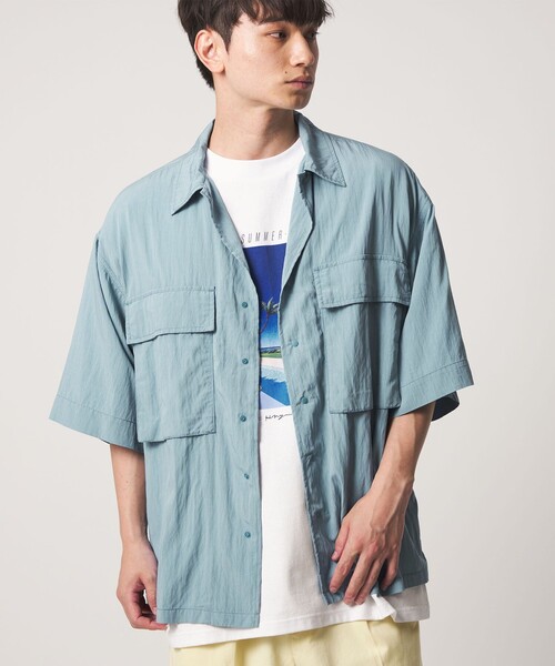 CITEN(シテン)の「<CITEN>ベンチレーションユーティリティシャツ(シャツ/ブラウス・メンズ・ライトブルー/ブラック・L/M)」の15枚目の写真
