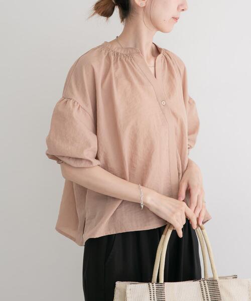 ITEMS URBANRESEARCH(アイテムズ アーバンリサーチ)の「スキッパーPEボイルシャツ(シャツ/ブラウス・レディース・オフホワイト/ブラック/ブルー/キャメル・FREE)」の8枚目の写真