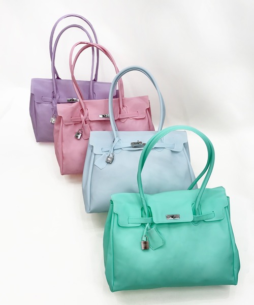 attagirl(アタガール)の「ジェリートートバッグ(トートバッグ・レディース・ライトブルー/パープル/ピンク/ミント・ONESIZE)」の7枚目の写真