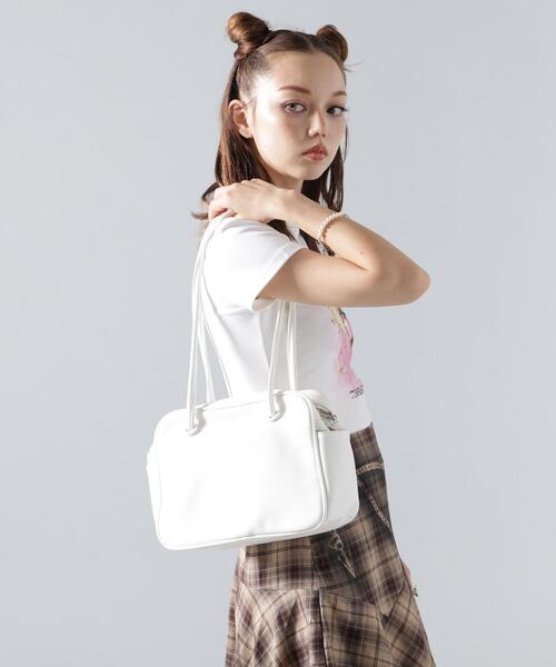 L.H.P(エルエイチピー)の「MAVYTH/メヴィス/BOX MINI SHOULDER BAG(ショルダーバッグ・レディース・ホワイト/ブラック・F)」の1枚目の写真