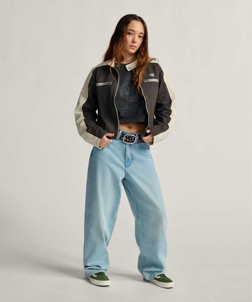 VANS(バンズ)の「ウィメンズ RYDEN バイカージャケット / Ryden Biker Jacket Faded Black VN000R3HEMV1(その他アウター・レディース・ダークグレー・SMALL/MEDIUM)」の3枚目の写真