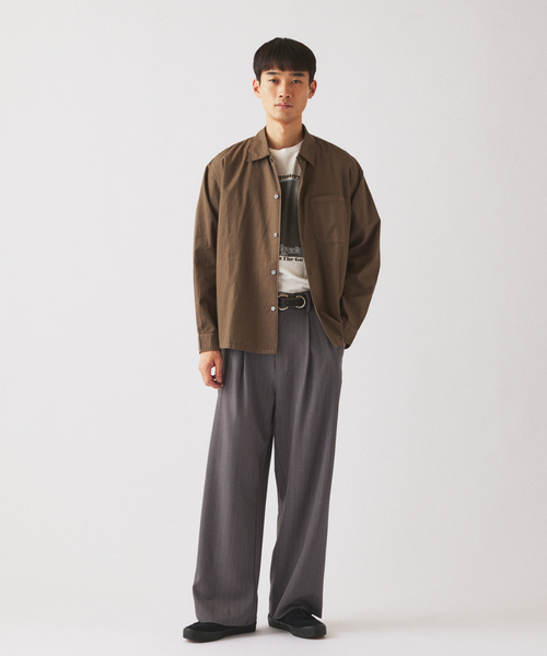JOURNAL STANDARD relume(ジャーナルスタンダード レリューム)の「JAMES FABRIC / ジェームスファブリック ガーメントダイ シャツ(シャツ/ブラウス・メンズ・ネイビー/ブラウン/ベージュ系その他/カーキ/ブラックミックス・MEDIUM/LARGE)」の7枚目の写真