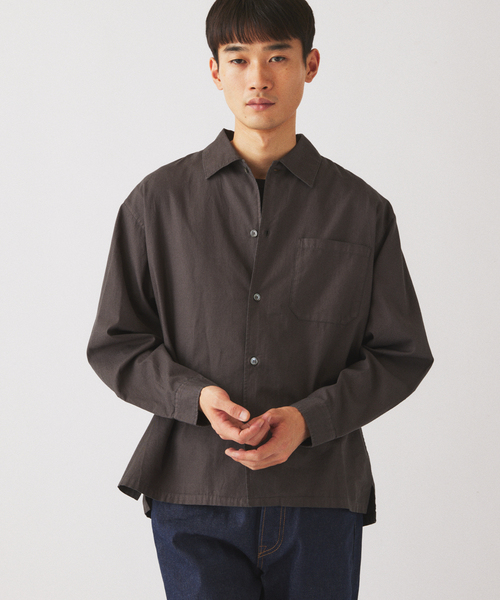 JOURNAL STANDARD relume(ジャーナルスタンダード レリューム)の「JAMES FABRIC / ジェームスファブリック ガーメントダイ シャツ(シャツ/ブラウス・メンズ・ネイビー/ブラウン/ベージュ系その他/カーキ/ブラックミックス・MEDIUM/LARGE)」の13枚目の写真