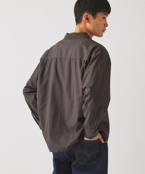 JOURNAL STANDARD relume(ジャーナルスタンダード レリューム)の「JAMES FABRIC / ジェームスファブリック ガーメントダイ シャツ(シャツ/ブラウス・メンズ・ネイビー/ブラウン/ベージュ系その他/カーキ/ブラックミックス・MEDIUM/LARGE)」の20枚目の写真