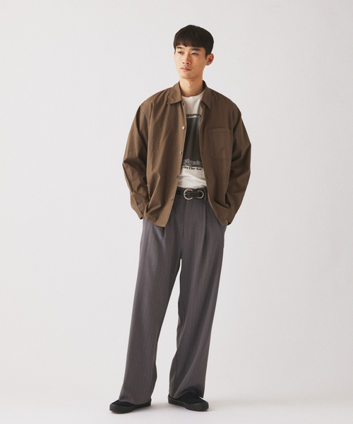 JOURNAL STANDARD relume(ジャーナルスタンダード レリューム)の「JAMES FABRIC / ジェームスファブリック ガーメントダイ シャツ(シャツ/ブラウス・メンズ・ネイビー/ブラウン/ベージュ系その他/カーキ/ブラックミックス・MEDIUM/LARGE)」の22枚目の写真