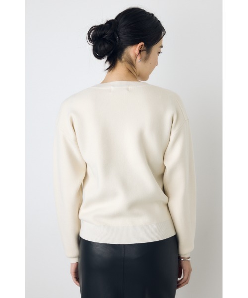 AZUL by moussy(アズールバイマウジー)の「洗濯OK♪【セットアップ対応】大人気シリーズ!【着丈バリエ】格上げVネックニット 秋服 冬服 暖かい 長袖 2サイズ展開 体系カバー お尻が隠れる ウォッシャブルニット(ニット/セーター・レディース・ブラウン/ブラック/杢グレー/ブルー/イエロー/オフホワイト・MEDIUM/SMALL)」の10枚目の写真