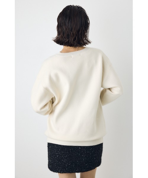 AZUL by moussy(アズールバイマウジー)の「洗濯OK♪【セットアップ対応】大人気シリーズ!【着丈バリエ】格上げVネックニット 秋服 冬服 暖かい 長袖 2サイズ展開 体系カバー お尻が隠れる ウォッシャブルニット(ニット/セーター・レディース・ブラウン/ブラック/杢グレー/ブルー/イエロー/オフホワイト・MEDIUM/SMALL)」の16枚目の写真