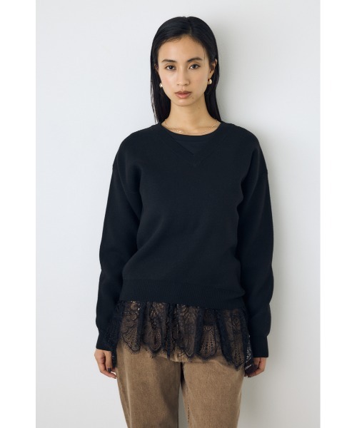 AZUL by moussy(アズールバイマウジー)の「洗濯OK♪【セットアップ対応】大人気シリーズ!【着丈バリエ】格上げVネックニット 秋服 冬服 暖かい 長袖 2サイズ展開 体系カバー お尻が隠れる ウォッシャブルニット(ニット/セーター・レディース・ブラウン/ブラック/杢グレー/ブルー/イエロー/オフホワイト・MEDIUM/SMALL)」の18枚目の写真