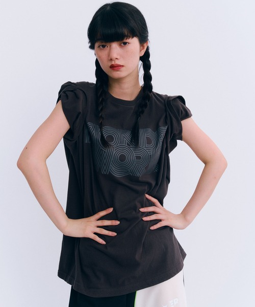 MONDEWORK(モンドワーク)の「MONDEWORKロゴTシャツ(Tシャツ/カットソー・レディース・ブラック/ホワイト/ブルー・L/XL/M)」の9枚目の写真