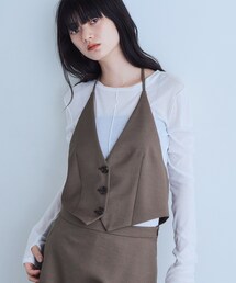 CODE A（コードエー）の「back ribbon vest（ベスト）」