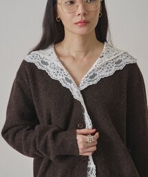 Omekashi | ≪8/24(月)まで10%OFF≫レースフーディニットカーディガン(カーディガン/ボレロ)