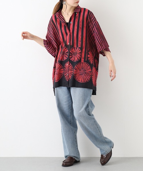 KILKI(キルキー)の「kilki 総柄オーバーサイズブラウス 半端袖(シャツ/ブラウス・レディース・レッド系/ブルー系・FREE)」の19枚目の写真