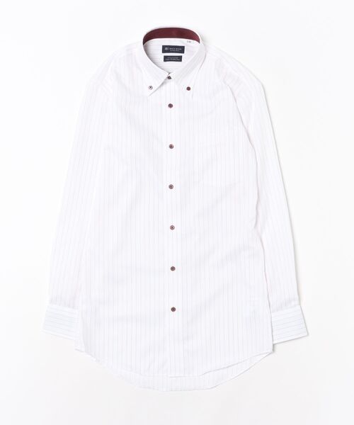 TOKYO SHIRTS(トウキョウシャツ)の「【超形態安定】 形態安定ノンアイロン ボタンダウン 長袖ビジネスワイシャツ(ビジネスシャツ・メンズ・レッド・首回り42cm-裄丈82cm/首回り42cm-裄丈86cm/首回り37cm-裄丈80cm/首回り37cm-裄丈84cm/首回り43cm-裄丈82cm/首回り43cm-裄丈86cm/首回り39cm-裄丈80cm/首回り39cm-裄丈84cm/首回り41cm-裄丈82cm/首回り41cm-裄丈86cm)」の6枚目の写真
