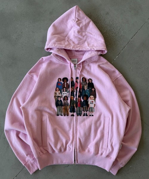 WISH FOR EVER(ウィッシュフォーエバー)の「PIXEL MODEL DESIGN ZIP HOODIE / ピクセルモデルデザインジップフーディ(パーカー・メンズ・パープル/エメラルド/ブラック/バーガンディー/グレー/ピンク/ネイビー・LARGE/MEDIUM/SMALL)」の6枚目の写真