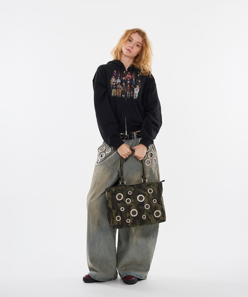 WISH FOR EVER(ウィッシュフォーエバー)の「PIXEL MODEL DESIGN ZIP HOODIE / ピクセルモデルデザインジップフーディ(パーカー・メンズ・パープル/エメラルド/ブラック/バーガンディー/グレー/ピンク/ネイビー・LARGE/MEDIUM/SMALL)」の15枚目の写真