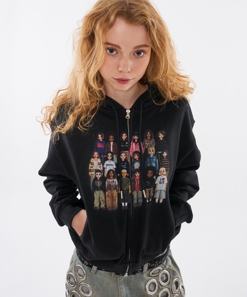 WISH FOR EVER(ウィッシュフォーエバー)の「PIXEL MODEL DESIGN ZIP HOODIE / ピクセルモデルデザインジップフーディ(パーカー・メンズ・パープル/エメラルド/ブラック/バーガンディー/グレー/ピンク/ネイビー・LARGE/MEDIUM/SMALL)」の16枚目の写真