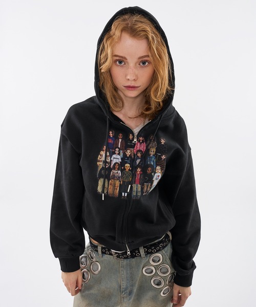 WISH FOR EVER(ウィッシュフォーエバー)の「PIXEL MODEL DESIGN ZIP HOODIE / ピクセルモデルデザインジップフーディ(パーカー・メンズ・パープル/エメラルド/ブラック/バーガンディー/グレー/ピンク/ネイビー・LARGE/MEDIUM/SMALL)」の17枚目の写真