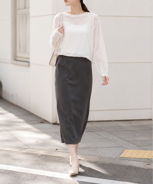 Mku Ekta(ムクエクタ)の「シアークルーネックトップス(Tシャツ/カットソー・レディース・ホワイト・FREE)」の22枚目の写真