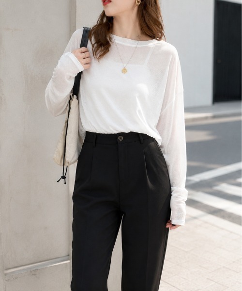 Mku Ekta(ムクエクタ)の「シアークルーネックトップス(Tシャツ/カットソー・レディース・ホワイト・FREE)」の19枚目の写真