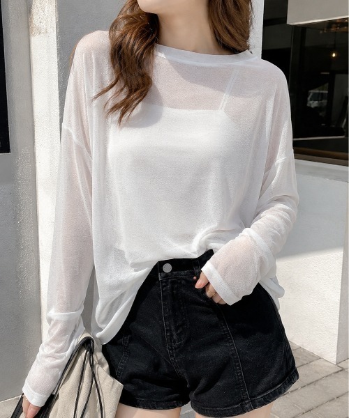 Mku Ekta(ムクエクタ)の「シアークルーネックトップス(Tシャツ/カットソー・レディース・ホワイト・FREE)」の7枚目の写真
