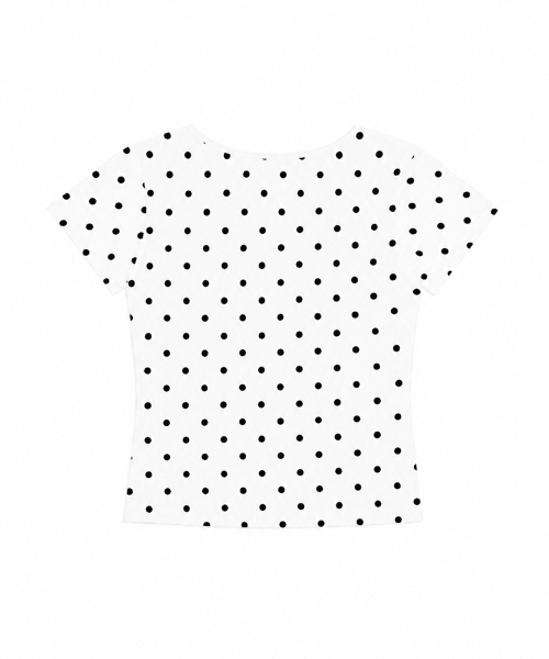 LUVISTRUE（ラヴイズトゥルー）の「BASIC ILOVEU SHORT DOT SLEEVE TEE(WHITE)（Tシャツ/カットソー・レディース・その他・FREE）」の2枚目の写真