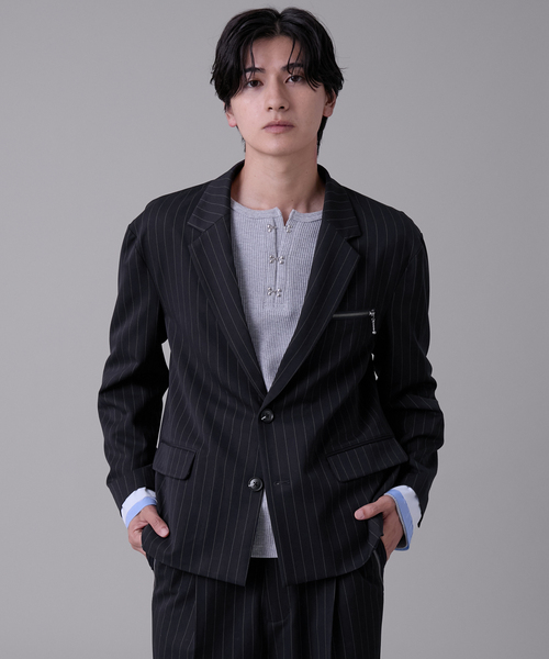EVOLVERA(エボルヴェラー)の「Layered Single-Tailored Jacket / レイヤードシングルテーラードジャケット(テーラードジャケット・メンズ・ブラック/ネイビー系1・M/L)」の13枚目の写真